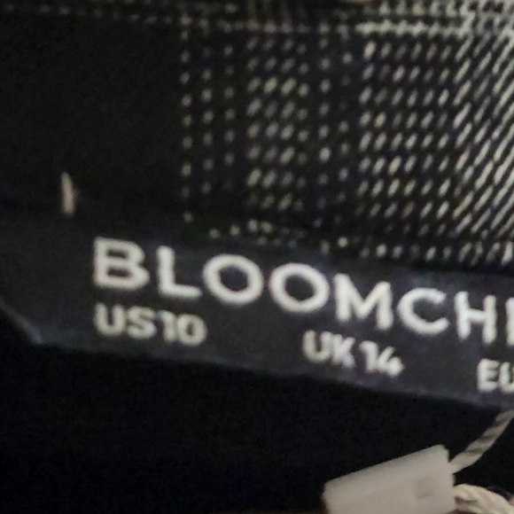 Bloomchic womens black and white henley long sleeve size 10 or us M NWT - Picture 6 of 9